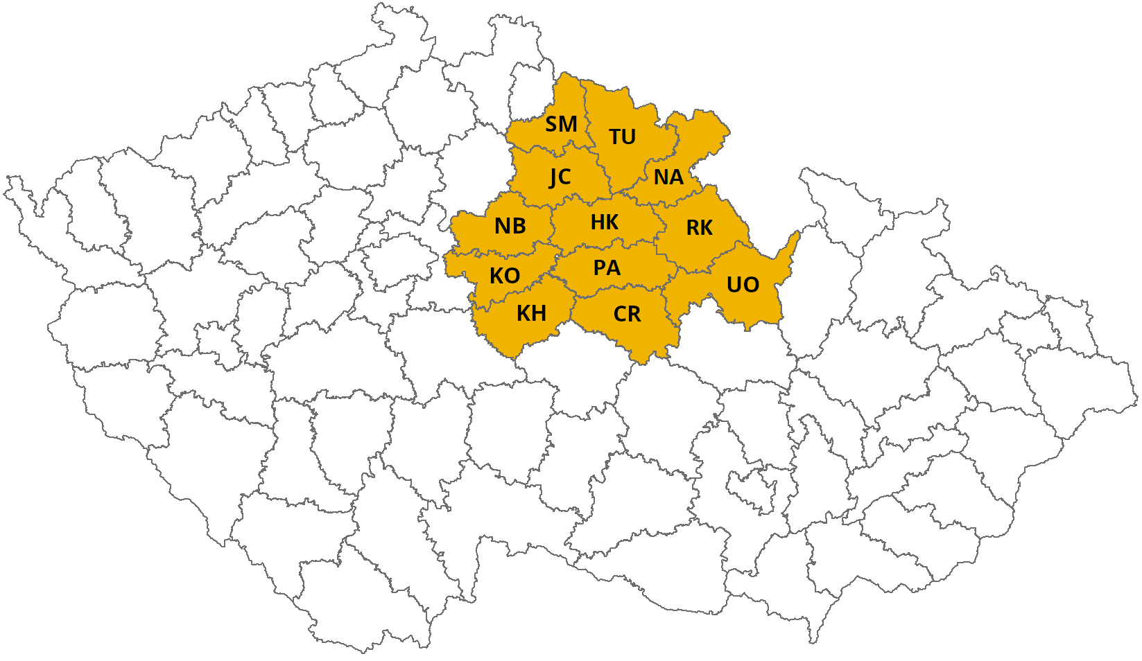 Lokality měření radonu